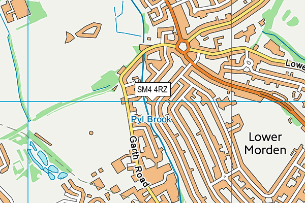 SM4 4RZ map - OS VectorMap District (Ordnance Survey) SM4 4RZ map - OS VectorMap District (Ordnance Survey)