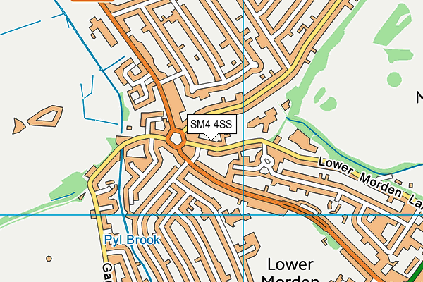 SM4 4SS map - OS VectorMap District (Ordnance Survey) SM4 4SS map - OS VectorMap District (Ordnance Survey)