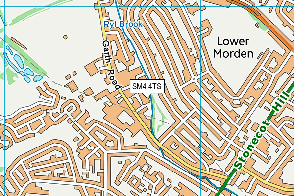SM4 4TS map - OS VectorMap District (Ordnance Survey) SM4 4TS map - OS VectorMap District (Ordnance Survey)