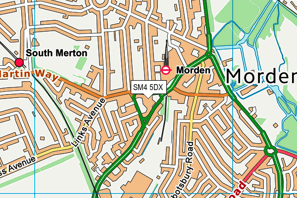 SM4 5DX map - OS VectorMap District (Ordnance Survey) SM4 5DX map - OS VectorMap District (Ordnance Survey)