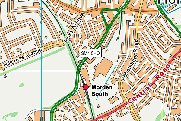 SM4 5HQ map - OS VectorMap District (Ordnance Survey)