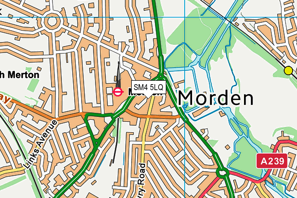 SM4 5LQ map - OS VectorMap District (Ordnance Survey)