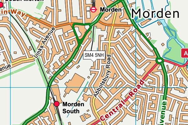 SM4 5NH map - OS VectorMap District (Ordnance Survey) SM4 5NH map - OS VectorMap District (Ordnance Survey)