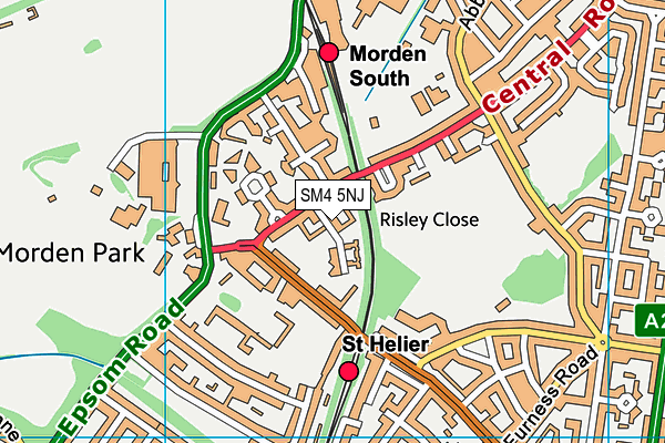 SM4 5NJ map - OS VectorMap District (Ordnance Survey) SM4 5NJ map - OS VectorMap District (Ordnance Survey)