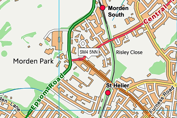 SM4 5NN map - OS VectorMap District (Ordnance Survey) SM4 5NN map - OS VectorMap District (Ordnance Survey)