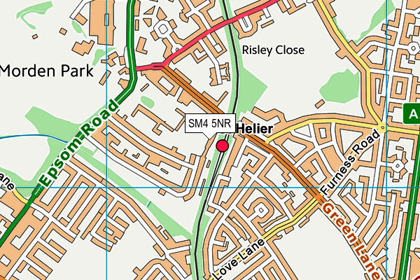 SM4 5NR map - OS VectorMap District (Ordnance Survey) SM4 5NR map - OS VectorMap District (Ordnance Survey)