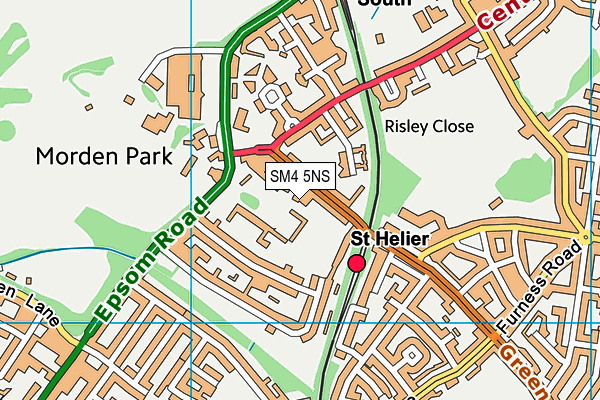SM4 5NS map - OS VectorMap District (Ordnance Survey)