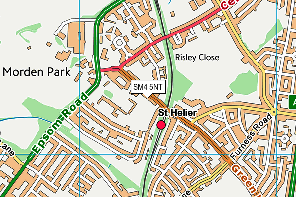 SM4 5NT map - OS VectorMap District (Ordnance Survey) SM4 5NT map - OS VectorMap District (Ordnance Survey)