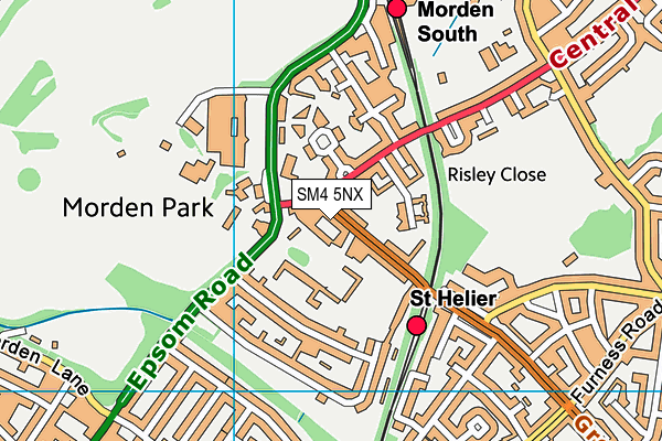 SM4 5NX map - OS VectorMap District (Ordnance Survey) SM4 5NX map - OS VectorMap District (Ordnance Survey)