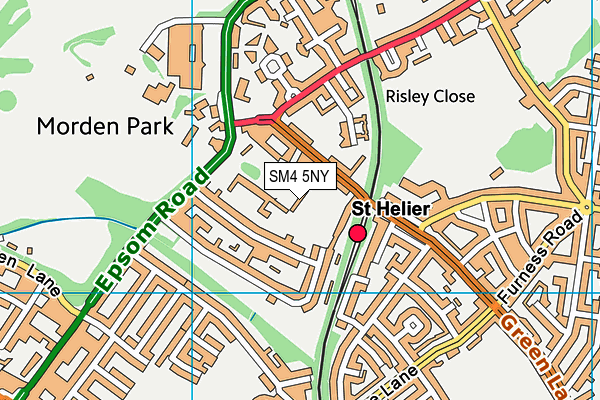 SM4 5NY map - OS VectorMap District (Ordnance Survey) SM4 5NY map - OS VectorMap District (Ordnance Survey)
