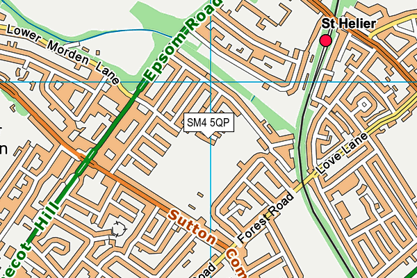 SM4 5QP map - OS VectorMap District (Ordnance Survey) SM4 5QP map - OS VectorMap District (Ordnance Survey)