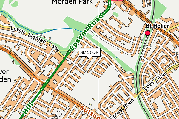 SM4 5QR map - OS VectorMap District (Ordnance Survey) SM4 5QR map - OS VectorMap District (Ordnance Survey)