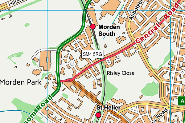 SM4 5RG map - OS VectorMap District (Ordnance Survey) SM4 5RG map - OS VectorMap District (Ordnance Survey)