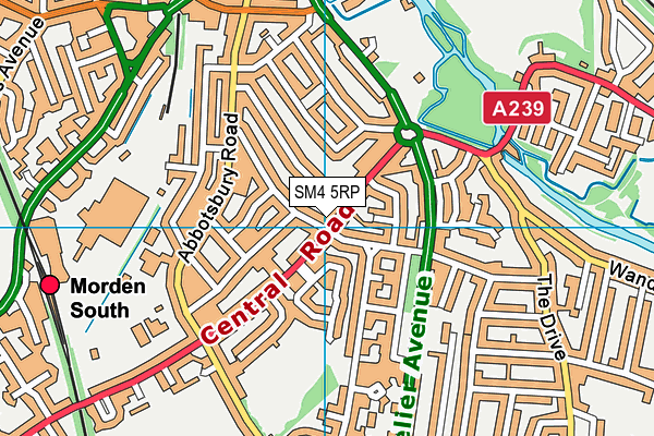 SM4 5RP map - OS VectorMap District (Ordnance Survey) SM4 5RP map - OS VectorMap District (Ordnance Survey)
