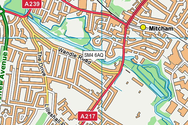 SM4 6AQ map - OS VectorMap District (Ordnance Survey) SM4 6AQ map - OS VectorMap District (Ordnance Survey)