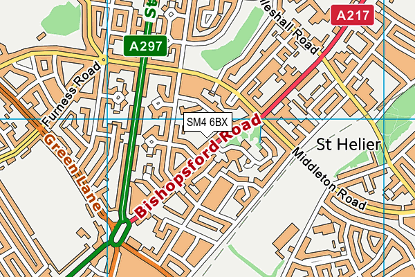 SM4 6BX map - OS VectorMap District (Ordnance Survey) SM4 6BX map - OS VectorMap District (Ordnance Survey)