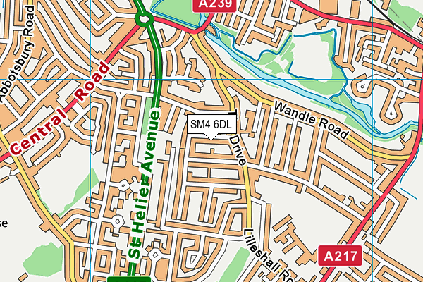 SM4 6DL map - OS VectorMap District (Ordnance Survey) SM4 6DL map - OS VectorMap District (Ordnance Survey)