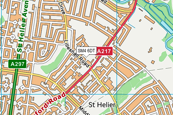 SM4 6DT map - OS VectorMap District (Ordnance Survey) SM4 6DT map - OS VectorMap District (Ordnance Survey)