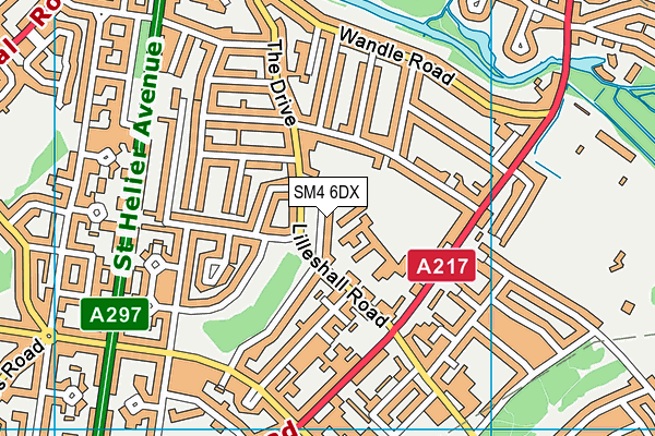 SM4 6DX map - OS VectorMap District (Ordnance Survey) SM4 6DX map - OS VectorMap District (Ordnance Survey)