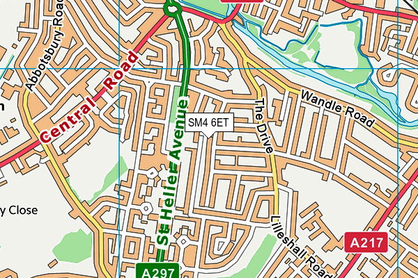 SM4 6ET map - OS VectorMap District (Ordnance Survey) SM4 6ET map - OS VectorMap District (Ordnance Survey)