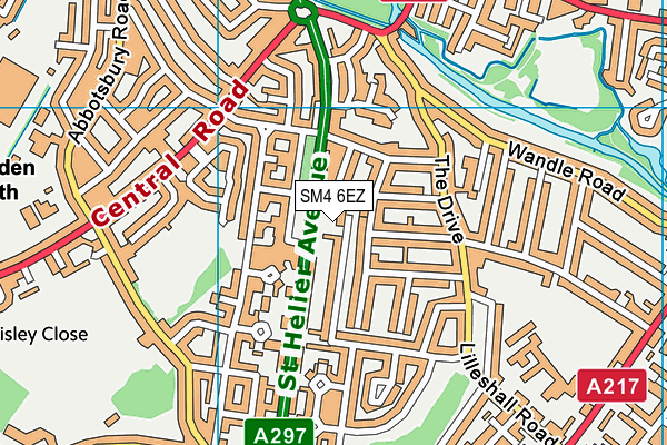 SM4 6EZ map - OS VectorMap District (Ordnance Survey) SM4 6EZ map - OS VectorMap District (Ordnance Survey)
