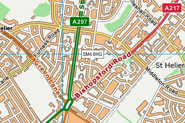 SM4 6HG map - OS VectorMap District (Ordnance Survey) SM4 6HG map - OS VectorMap District (Ordnance Survey)