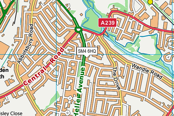 SM4 6HQ map - OS VectorMap District (Ordnance Survey) SM4 6HQ map - OS VectorMap District (Ordnance Survey)