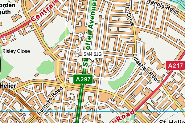 SM4 6JG map - OS VectorMap District (Ordnance Survey) SM4 6JG map - OS VectorMap District (Ordnance Survey)