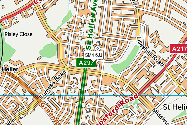 SM4 6JJ map - OS VectorMap District (Ordnance Survey) SM4 6JJ map - OS VectorMap District (Ordnance Survey)