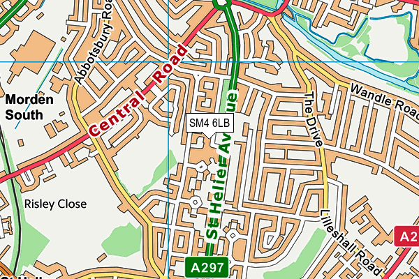 SM4 6LB map - OS VectorMap District (Ordnance Survey) SM4 6LB map - OS VectorMap District (Ordnance Survey)