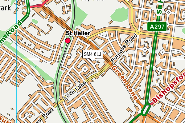 SM4 6LJ map - OS VectorMap District (Ordnance Survey) SM4 6LJ map - OS VectorMap District (Ordnance Survey)