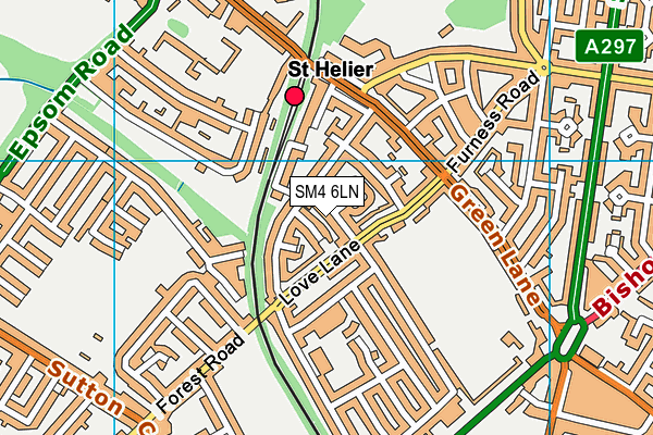 SM4 6LN map - OS VectorMap District (Ordnance Survey) SM4 6LN map - OS VectorMap District (Ordnance Survey)