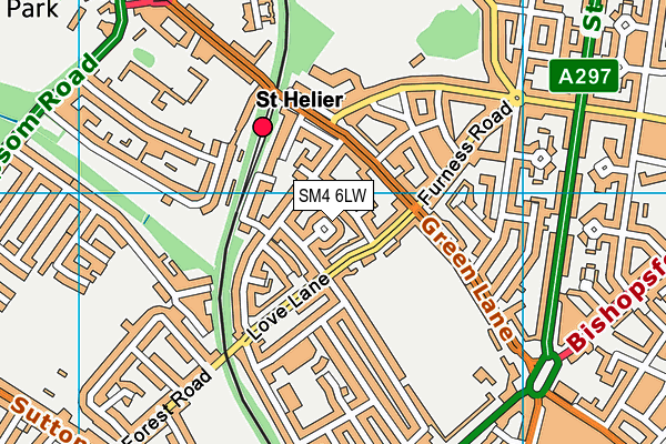 SM4 6LW map - OS VectorMap District (Ordnance Survey) SM4 6LW map - OS VectorMap District (Ordnance Survey)