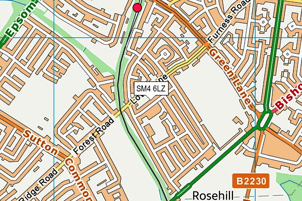 SM4 6LZ map - OS VectorMap District (Ordnance Survey) SM4 6LZ map - OS VectorMap District (Ordnance Survey)