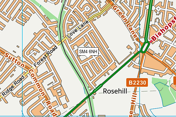 SM4 6NH map - OS VectorMap District (Ordnance Survey) SM4 6NH map - OS VectorMap District (Ordnance Survey)