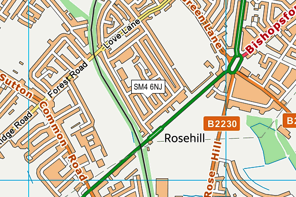 SM4 6NJ map - OS VectorMap District (Ordnance Survey) SM4 6NJ map - OS VectorMap District (Ordnance Survey)