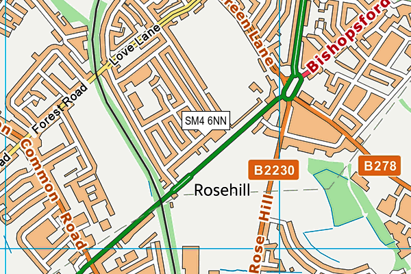 SM4 6NN map - OS VectorMap District (Ordnance Survey) SM4 6NN map - OS VectorMap District (Ordnance Survey)