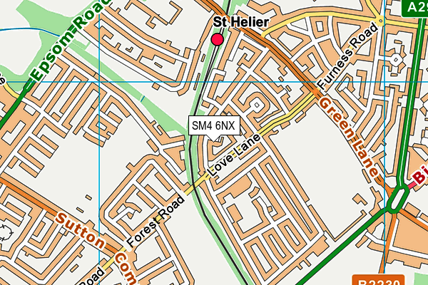 SM4 6NX map - OS VectorMap District (Ordnance Survey) SM4 6NX map - OS VectorMap District (Ordnance Survey)