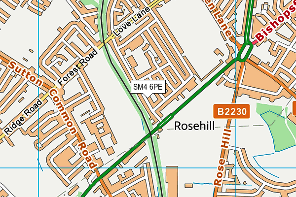 SM4 6PE map - OS VectorMap District (Ordnance Survey) SM4 6PE map - OS VectorMap District (Ordnance Survey)