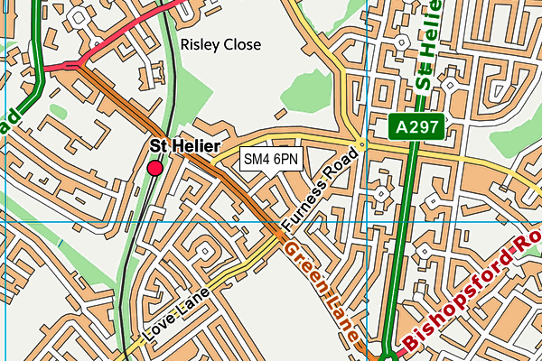 SM4 6PN map - OS VectorMap District (Ordnance Survey) SM4 6PN map - OS VectorMap District (Ordnance Survey)