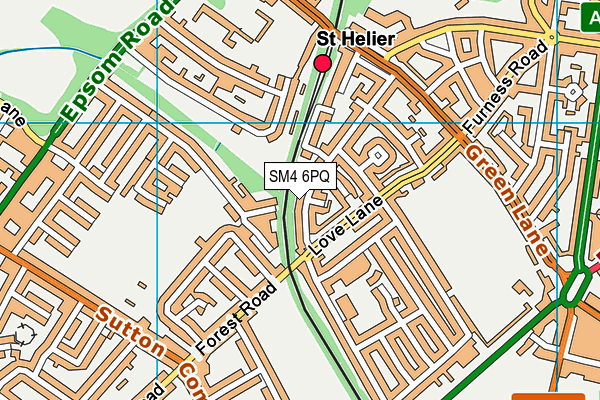 SM4 6PQ map - OS VectorMap District (Ordnance Survey) SM4 6PQ map - OS VectorMap District (Ordnance Survey)