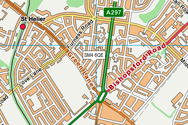 SM4 6QE map - OS VectorMap District (Ordnance Survey) SM4 6QE map - OS VectorMap District (Ordnance Survey)