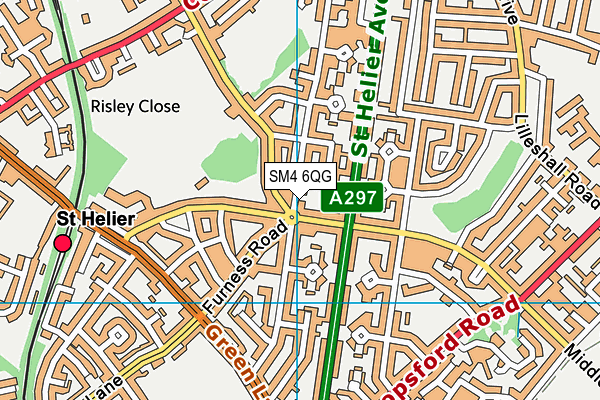 SM4 6QG map - OS VectorMap District (Ordnance Survey) SM4 6QG map - OS VectorMap District (Ordnance Survey)