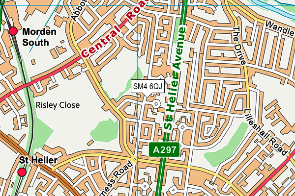 SM4 6QJ map - OS VectorMap District (Ordnance Survey) SM4 6QJ map - OS VectorMap District (Ordnance Survey)