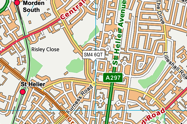SM4 6QT map - OS VectorMap District (Ordnance Survey) SM4 6QT map - OS VectorMap District (Ordnance Survey)