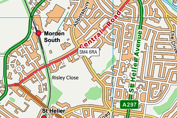 SM4 6RA map - OS VectorMap District (Ordnance Survey) SM4 6RA map - OS VectorMap District (Ordnance Survey)
