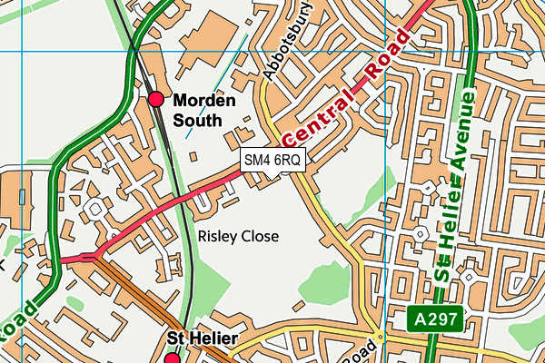 SM4 6RQ map - OS VectorMap District (Ordnance Survey) SM4 6RQ map - OS VectorMap District (Ordnance Survey)