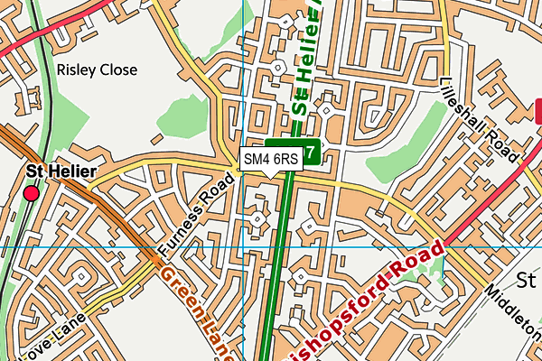 SM4 6RS map - OS VectorMap District (Ordnance Survey) SM4 6RS map - OS VectorMap District (Ordnance Survey)