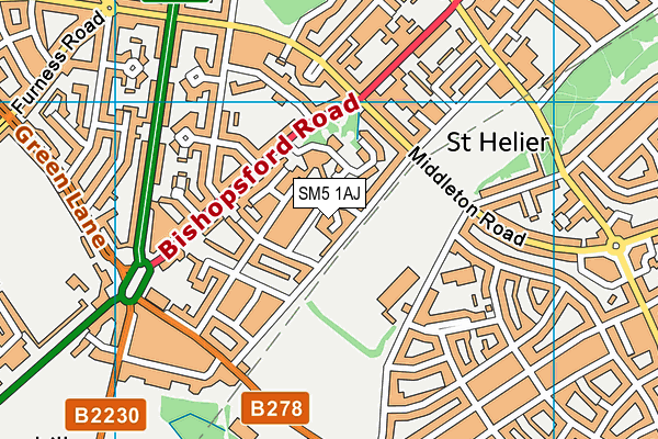 SM5 1AJ map - OS VectorMap District (Ordnance Survey) SM5 1AJ map - OS VectorMap District (Ordnance Survey)