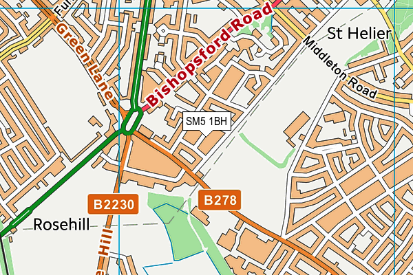 SM5 1BH map - OS VectorMap District (Ordnance Survey) SM5 1BH map - OS VectorMap District (Ordnance Survey)